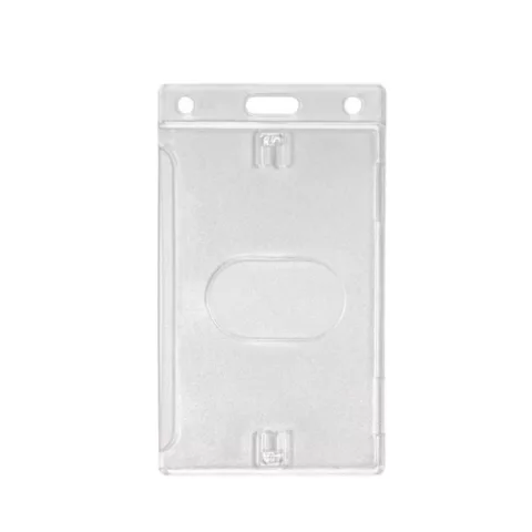 Frosted badge holder for 1 card - IDS63 Pack of 100 -Model V
