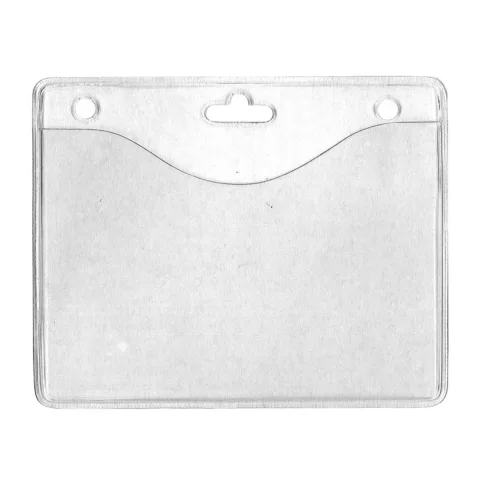 1453002 - Porte-badge souple Horizontal 86x54 perforation oblongue 2 rondes.