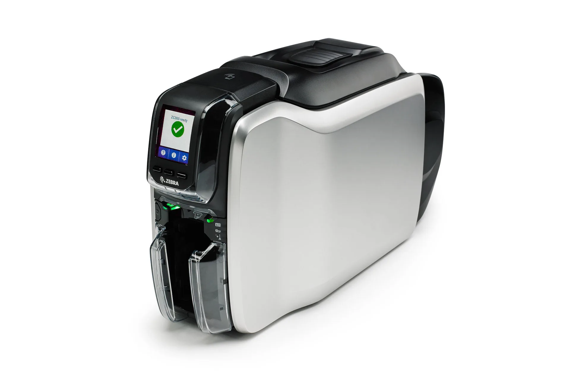Zebra ZC300, 12 pts/mm (300 dpi), USB, Ethernet, écran, CardStudio