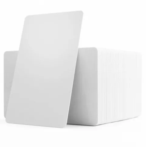 Cartes blanches en plastique 100 % recyclé ECO-100 – lot de 100