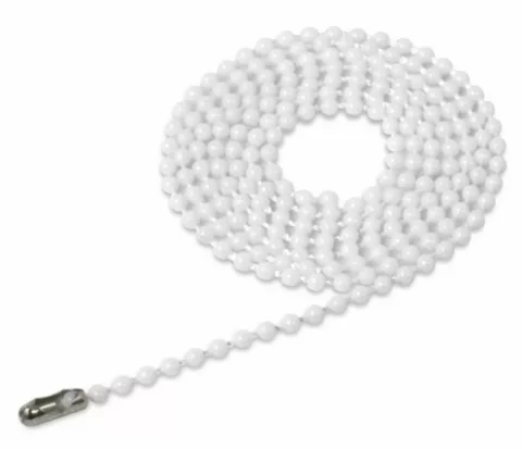 AC210-W - Chaîne en Plastique Blanche avec Perles de 2,4 mm - Longueur de 75 cm - Pack de 100 — accessoire Ingenia