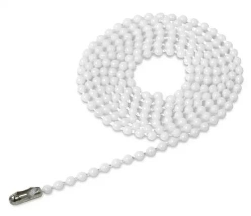 AC210-W - Chaîne en Plastique Blanche avec Perles de 2,4 mm - Longueur de 75 cm - Pack de 100 — accessoire Ingenia