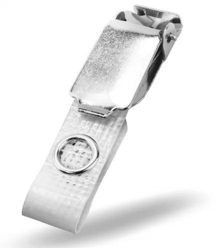 AC201C - Pince bretelle avec lanière Nylon renforcée et clip métal - Fermeture à Bouton — accessoire Ingenia