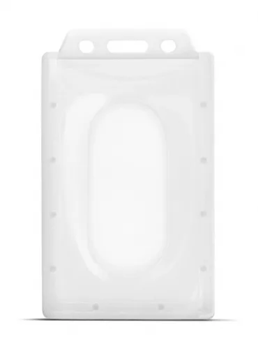 YA322-P - Porte-Badge Économique (86x54mm) perforation oblongue 2 rondes