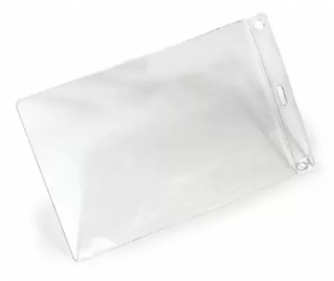 YA301E-P-CL - Porte-Badge A6 Portrait (107x156mm, Transparent) Souple - Evènementiel