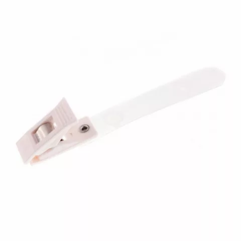1412100 - Pince crocodile Blanc avec lanière