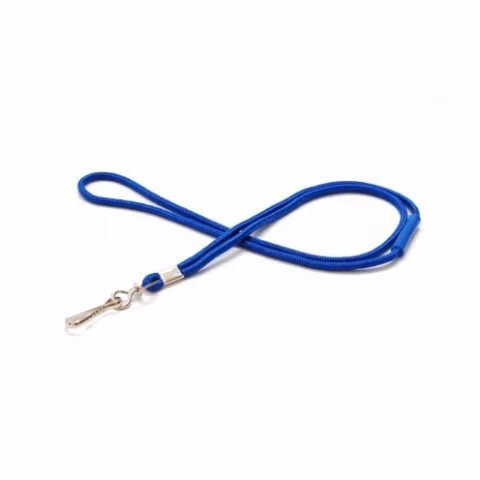 1434021 - Cordon rond polyester Bleu Roi avec rupture sécuritaire