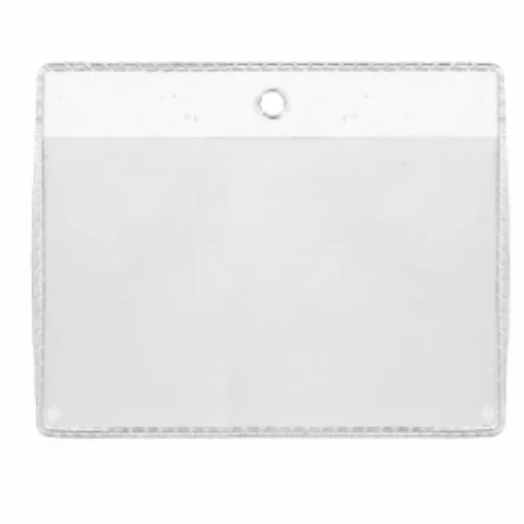 1453020 - Porte-badges souple 105x70 perforation 1 ronde clip chainette cordon