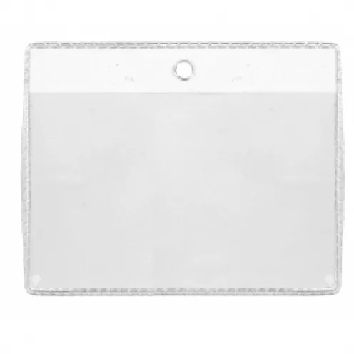 1453020 - Porte-badges souple 105x70 perforation 1 ronde clip chainette cordon