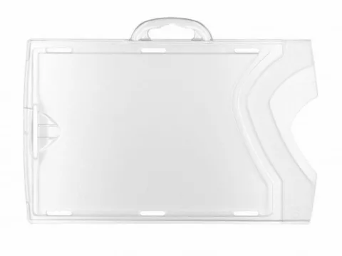 1454251 - Porte-badges rigide 86x54mm translucide recto/verso - horizontale