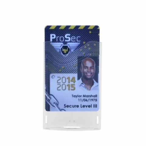 1454252 - Porte-badges rigide 86x54 translucide recto/verso - vertical