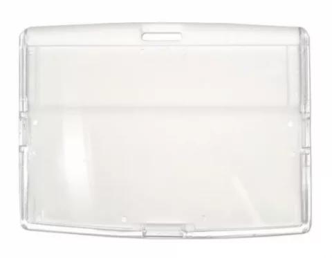 1455200- Porte-badge à fermeture clipsable dorsale (lot de 100) - Horizontale
