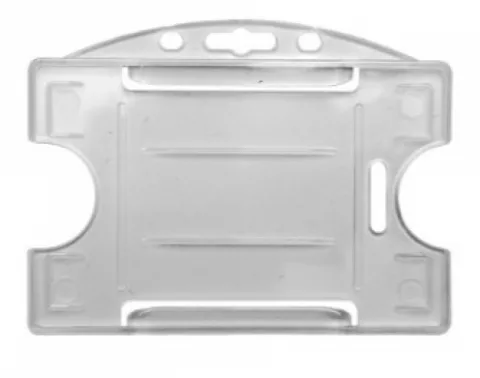 1455700 - Porte-badges rigide Translucide 86x54 perforation oblongue 2 rondes — accessoire IDP