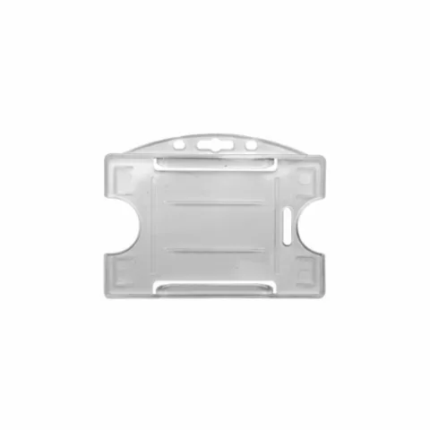 1455750 - IDP 64 H DUO TRANSLUCENT- OPEN FACE POLYPROPYLENE TWIN BADGE HOLDER - 100pcs.