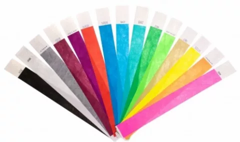 1474244 - Bracelet papier Vert Fluo indéchirable Tyvek 25 mm
