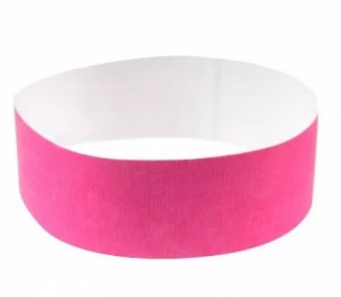 1474245 - Bracelet papier Rose Fluo indéchirable Tyvek 25 mm