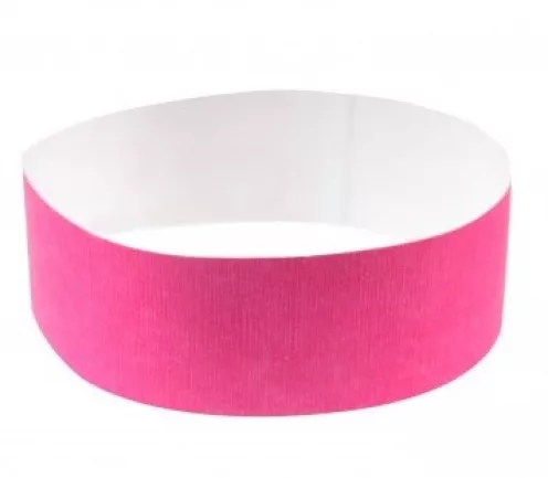 1474245 - Bracelet papier Rose Fluo indéchirable Tyvek 25 mm