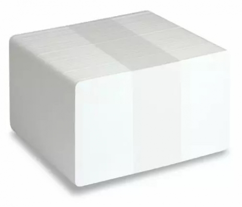 Cartes PVC blanches Zebra CR80 0,76 mm – lot de 500